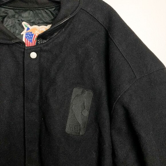 Jeff Hamilton NBA Wool Leather Embroidered Bomber Varsity Jacket - Picture 5 of 11